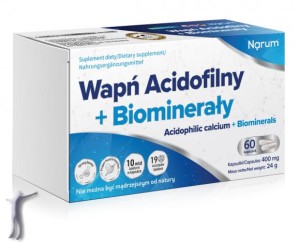 Wapń Acidofilny + Biominerały 400 mg (60 kapsułek)