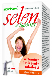 Selen z lucerną - Witaminy i minerały młodości (50 tabletek)